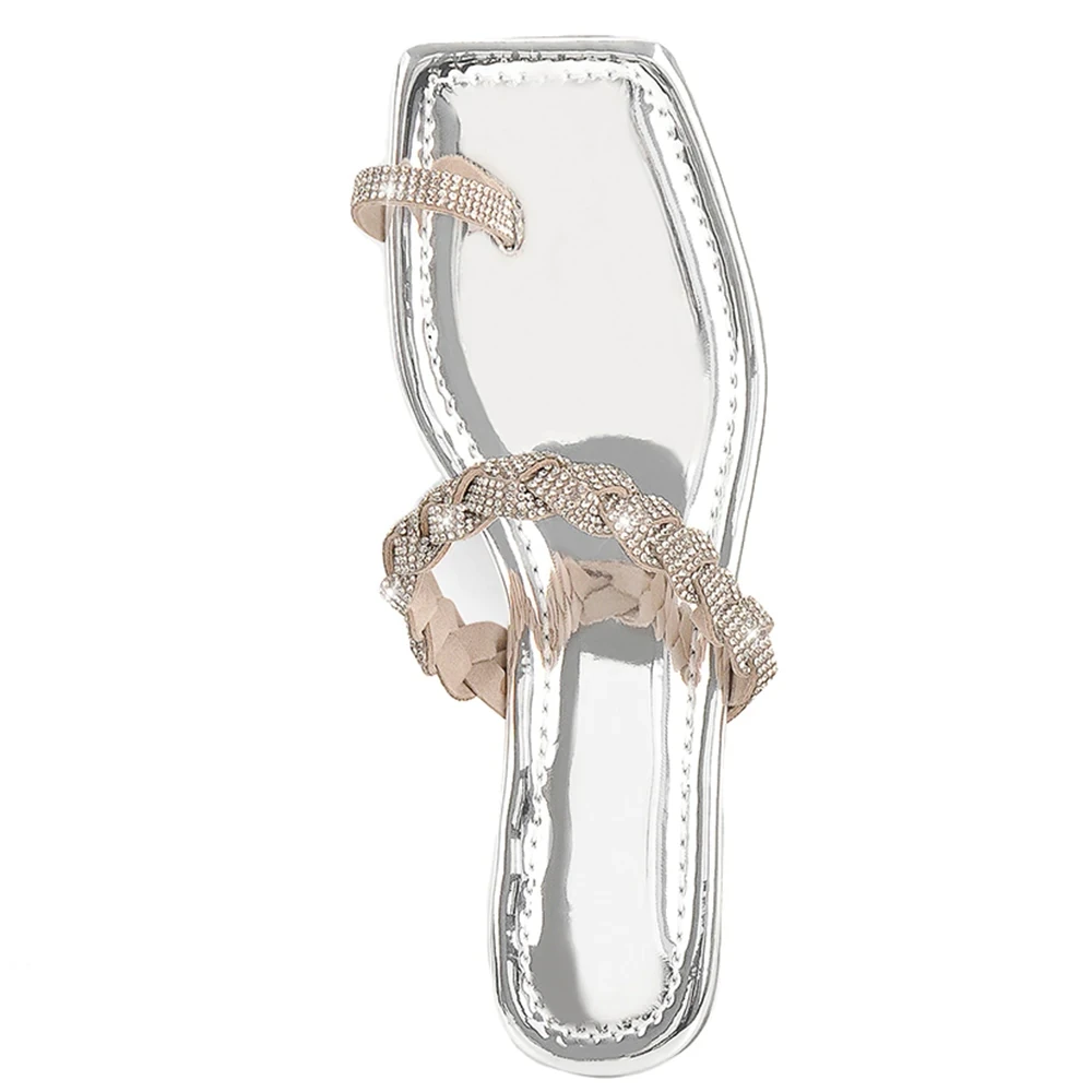 

2022 wholesale mules rhinestone us large size women sandal for ladies