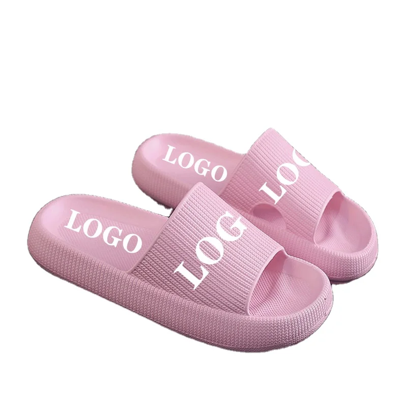 

LOGO Custom Low MOQ Slippers for Women and Men Shower Quick Drying Bathroom Sandals Soft Cushioned Extra Thick Non-Slip Slipper, Black , blue , orange , pink , yellow