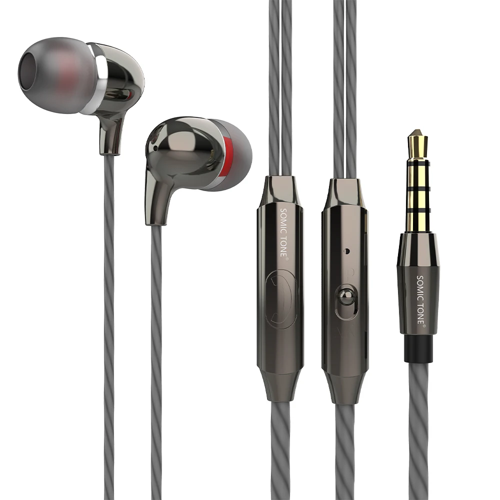 

D11 in-Ear Monitor Earphones Dynamic Wired Earbuds Musicians Universal-Fit and Noise-Isolating Headphones, Red, black, white