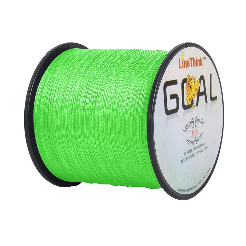300M Brand LineThink GOAL X4 Strands Japan Multifilament 100% PE Braided Fishing Line 8LB to 100LB, 12 colors