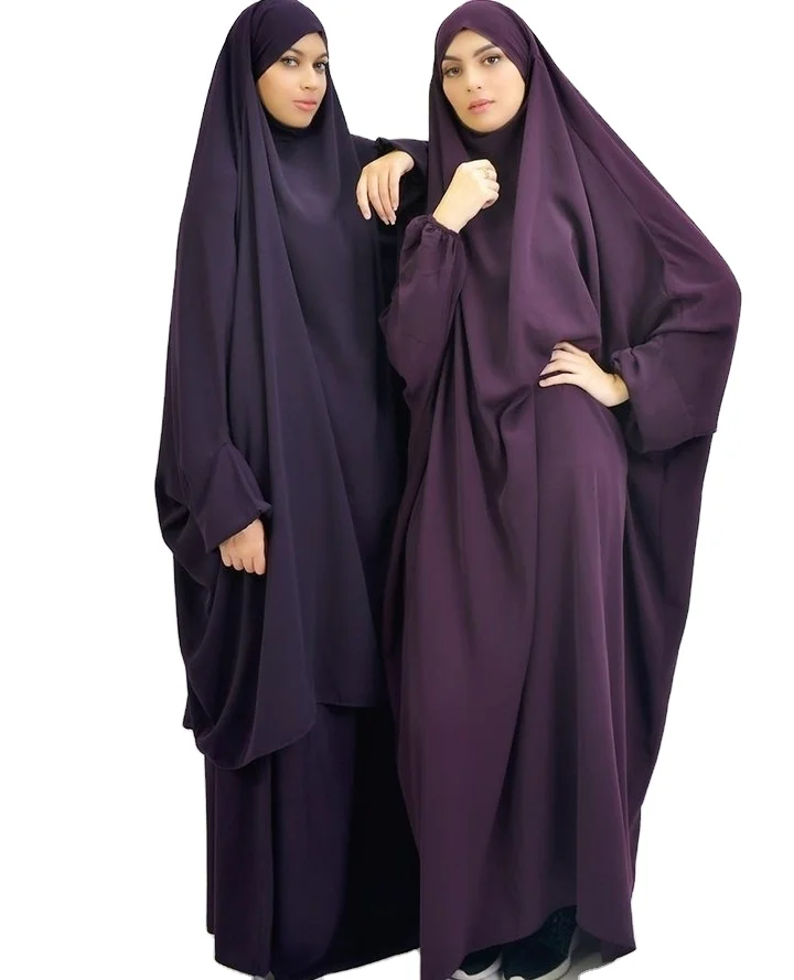 

Wholesale Islamic Clothing Long Kaftan Clothes Modest Khimar Hijab Abaya Women Nida Long Sleeve Evening Open Abaya Muslim Dress, 9 colors