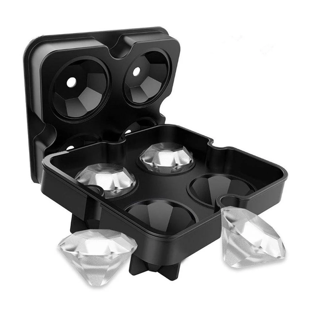 

Diamond Shape Ice Cream Mold Silicone Material Factory Wholesale, Black/blue