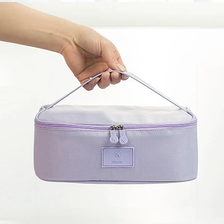 

2021 customised makeup bag brushes makeup with bag and box heart pu leather bag