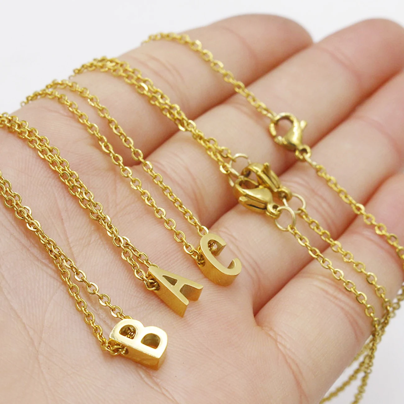 

2020 Personalized Gold Alphabet Initial Necklace Letter Necklace for Women BHNP097