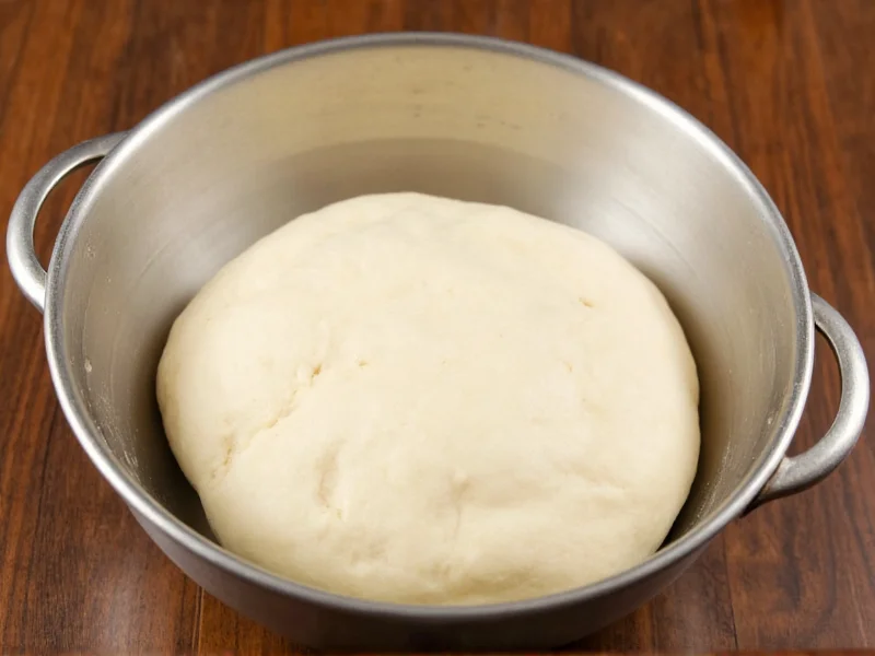 Homemade naan bread dough resting in bowl