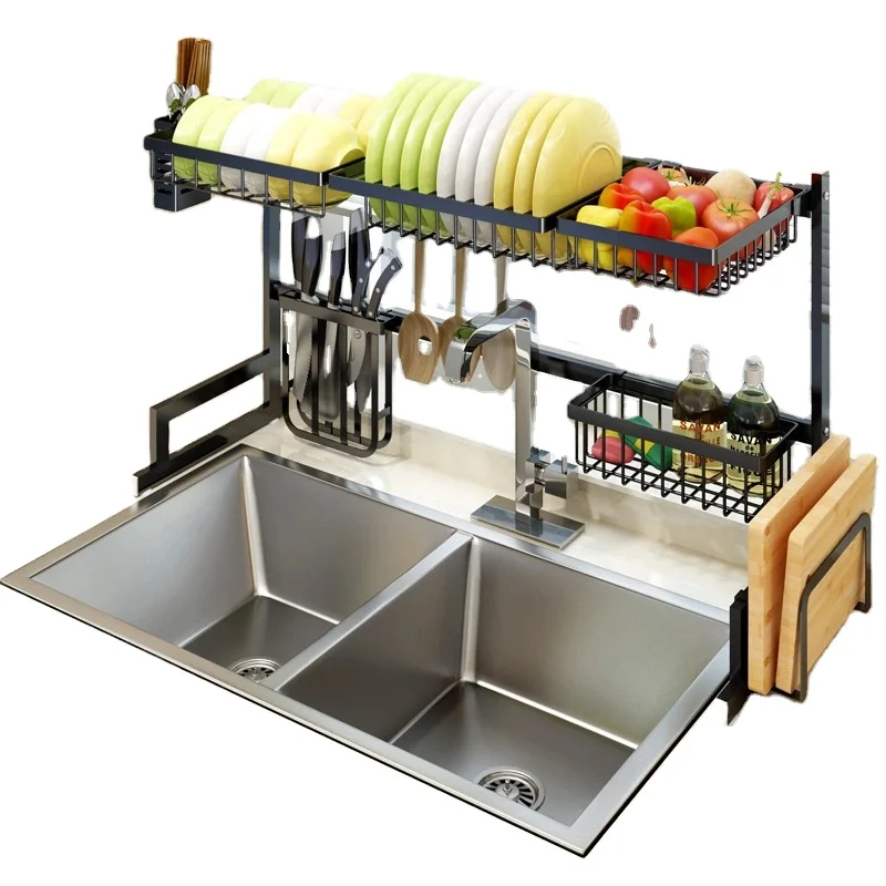 

organizador de ci Over, Sink organizador de cisina Storage Shelf Stainless Steel platero escurridor Kitchen Dish Drying Rack/, Customized color
