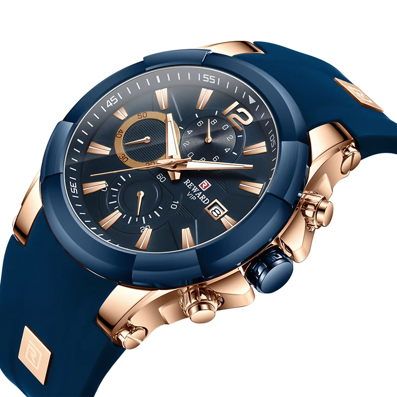

Reward New Charm OEM Logo Custom Quartz Watches Chronograph Luxury Sports Wrist Watch For Men