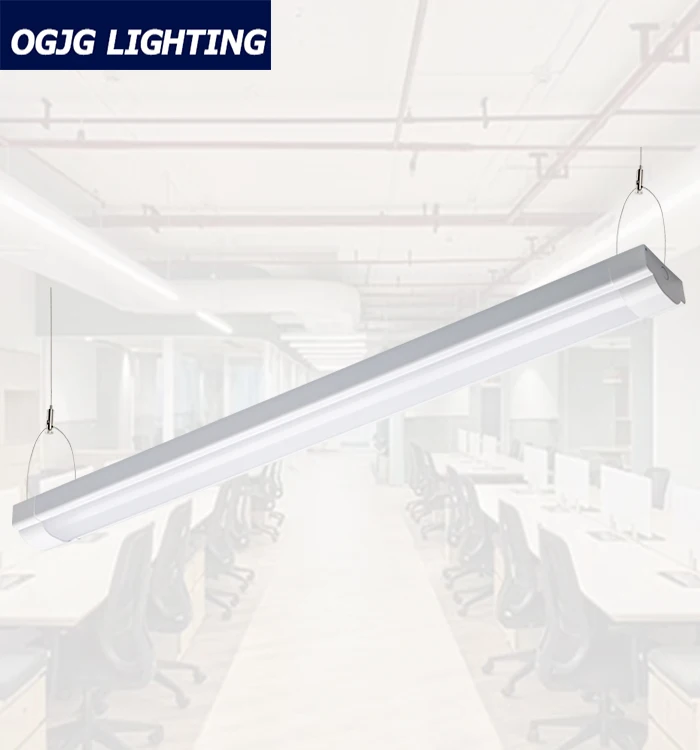 Energy Saving Flat Ceiling Led Batten Double Tube 2FT 4FT 5FT 6FT 8FT 40w 60w Indoor Lighting Fixture Office Lighting Solution