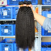 

Kinky Straight Human Braiding Hair Bulk Bundle No Weft 100% Coarse Yaki Bulk Hair For Braiding 10 To 28 30 Inch Free Shipping