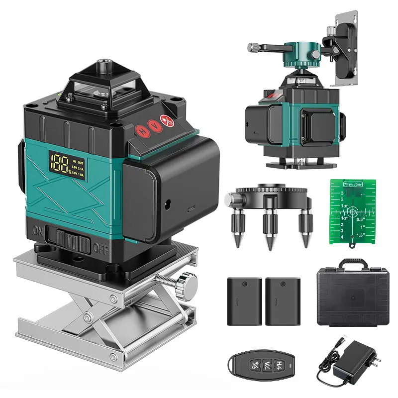 

Industrial 4D laser level green laser level 360 degree horizontal vertical self green cross line laser level Machine