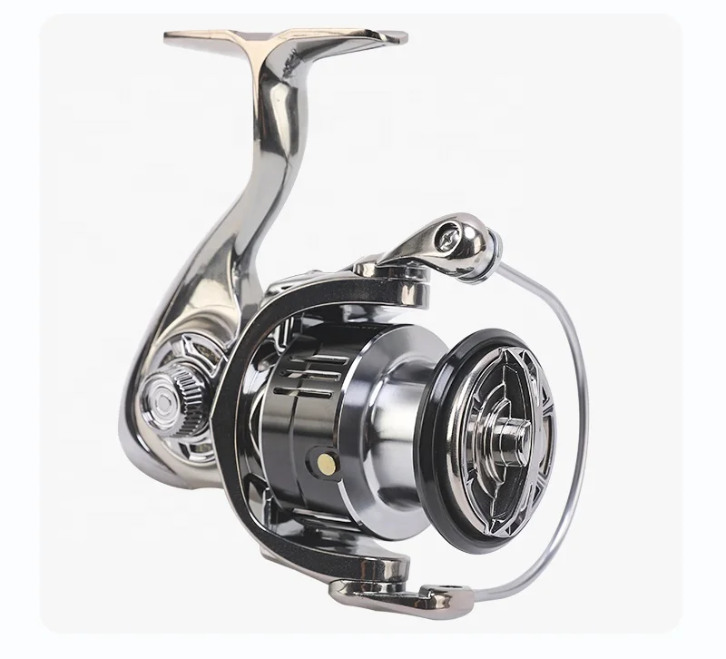 Good Quality Zinc Alloy Gear Disc Reel Spinning Silver Stream Reels Fishing Wheel 7+1 Ball Bearings 5.5:1 Fishing Spinning Reels