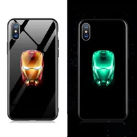 

Amazon custom universal 3d light-emitting tempered glass mobile phone case all-inclusive anti-fall protective cover