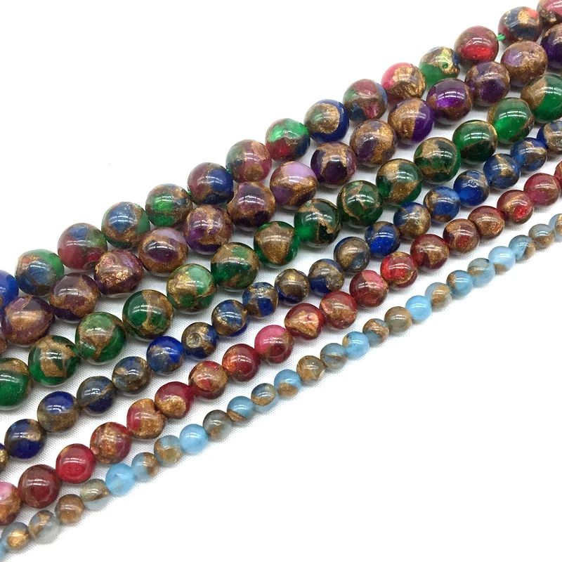 

Natural Loose Stone Beads Round String Gemstone Perles 4 mm 6 mm 8 mm 10 mm Colorful Jaspers For DIY Jewelry Making, Green blue pink red