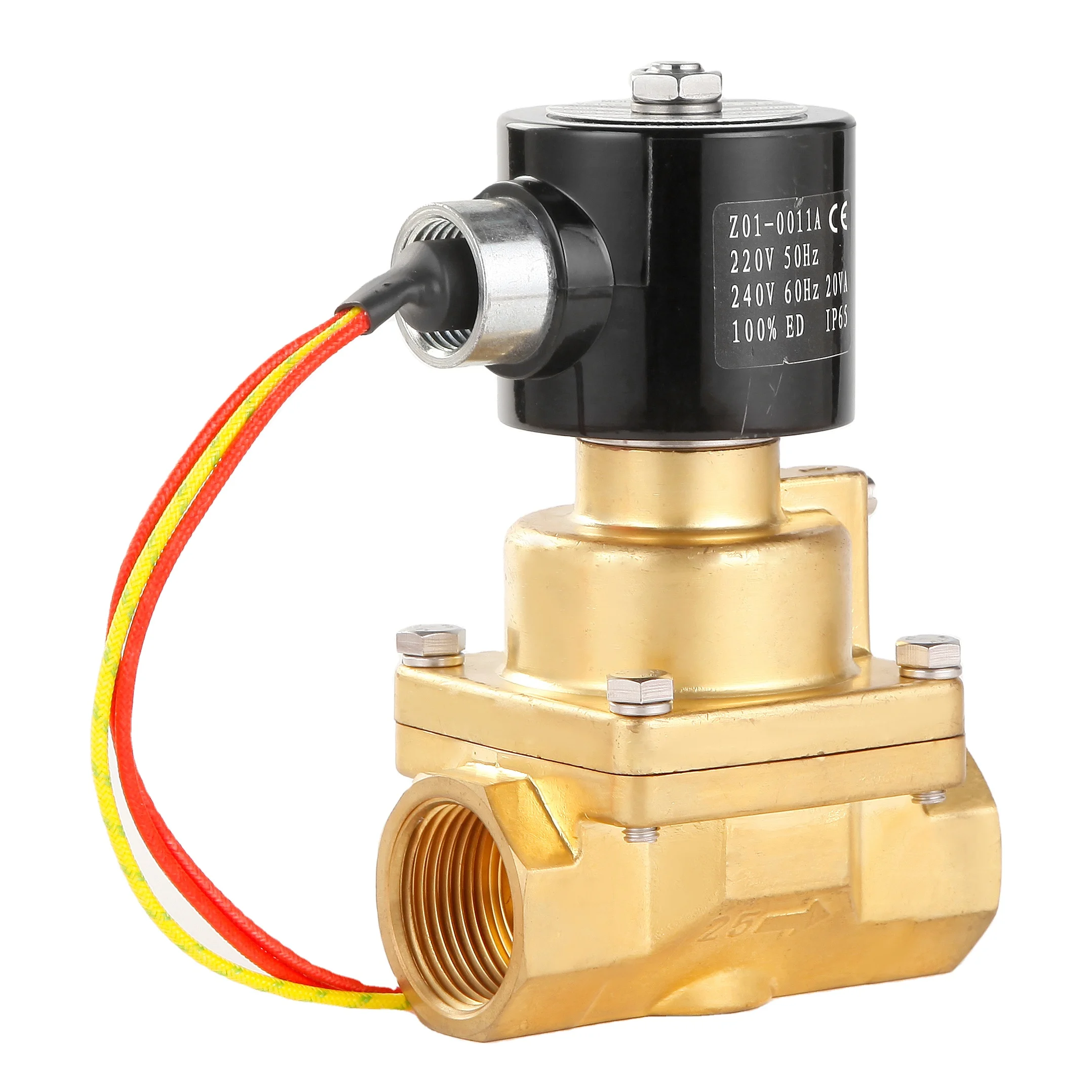 2 Way PS High Temperature 1/4in-2in Electric Steam Solenoid Valve for DC12V 24V AC110V/220V-240V