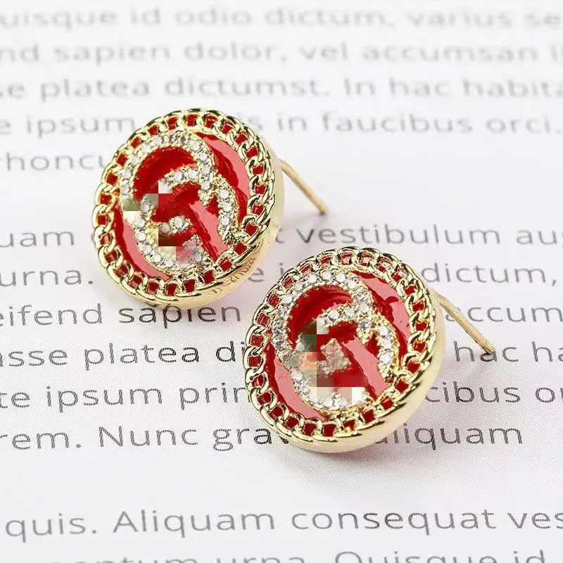 

drop shipping 2021 Famou Brand Jewelry New Fashionable Letter And Pave Diamond Channel Drop Earrings Women Luxury Jewelry, Gold/black