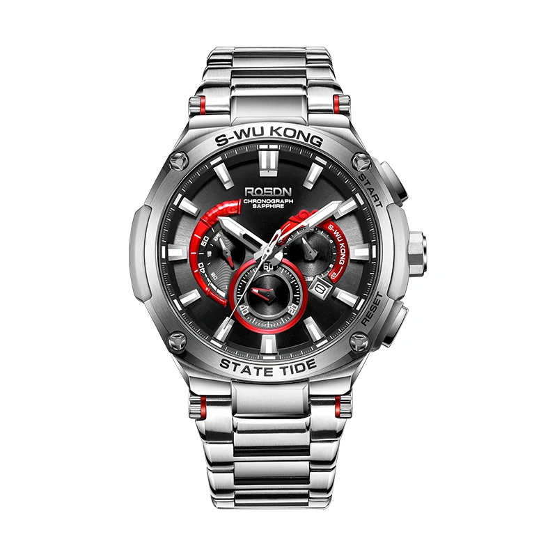 

Luxury OEM Luminous 5 ATM Waterproof Sapphire Crystal Stainless Steel Japan Movement Custom Quartz Watch