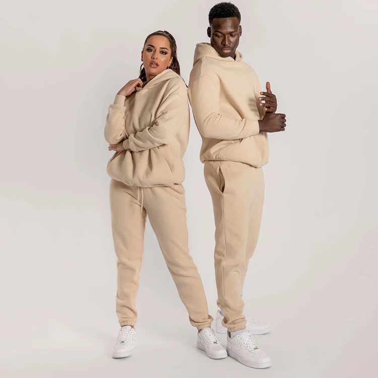 

Women 2Pcs Set Casual Tracksuit Loose Hooded Sweatshirt Suits, Picture shown