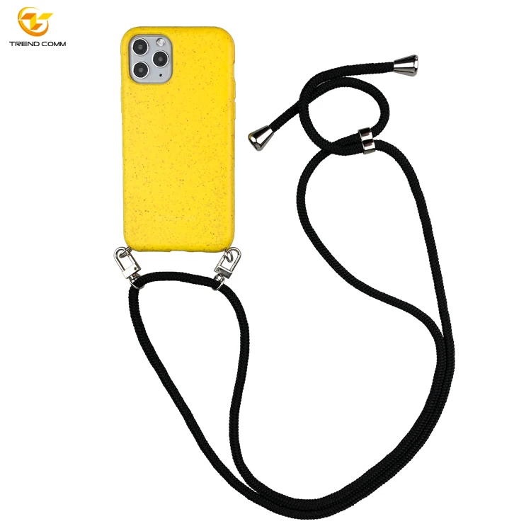 

Hands Free PPM Necklace Hanging Rope Biodegradable Mobile Phone Bags For iPhone 12 Pro