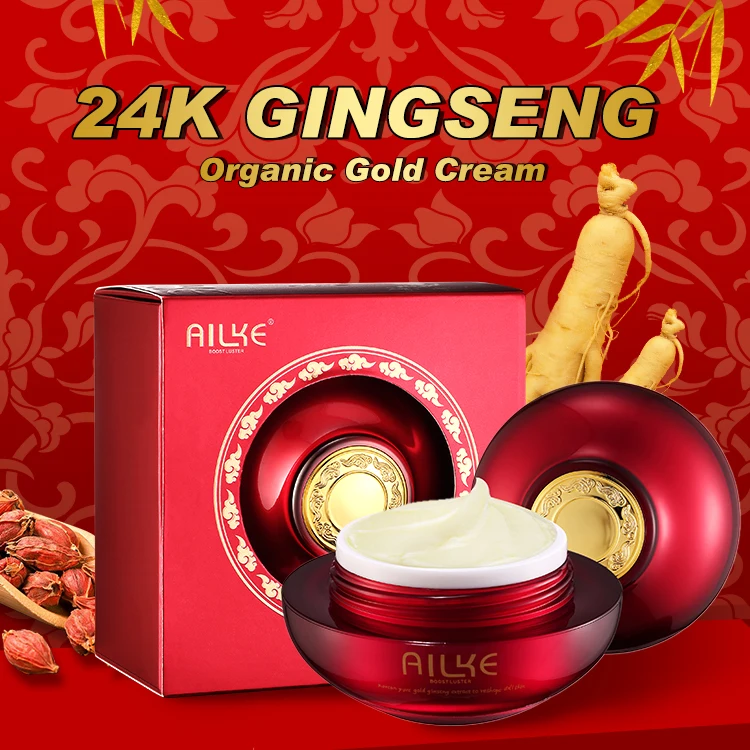 

alike organic skin care korean 24k gold ginseng moisturizer repair anti-aging face cream for women