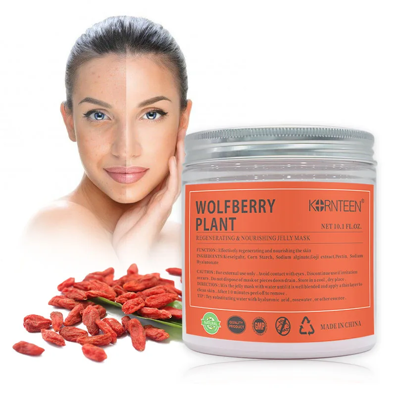 

Brightening Wolfberry Mask Powder Skin Rejuvenation Hydrating Repair Anti-Acne Pore Purify Plants Extract Petals Crystal Powder