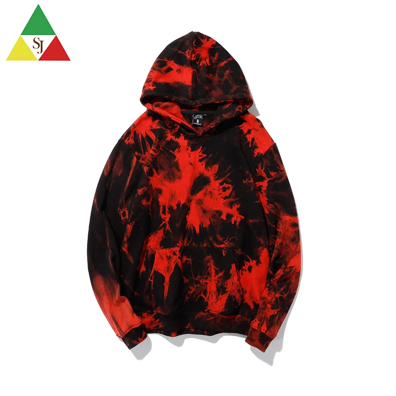 

Wholesale french terry blank customized tracksuit tie dye hoodies men