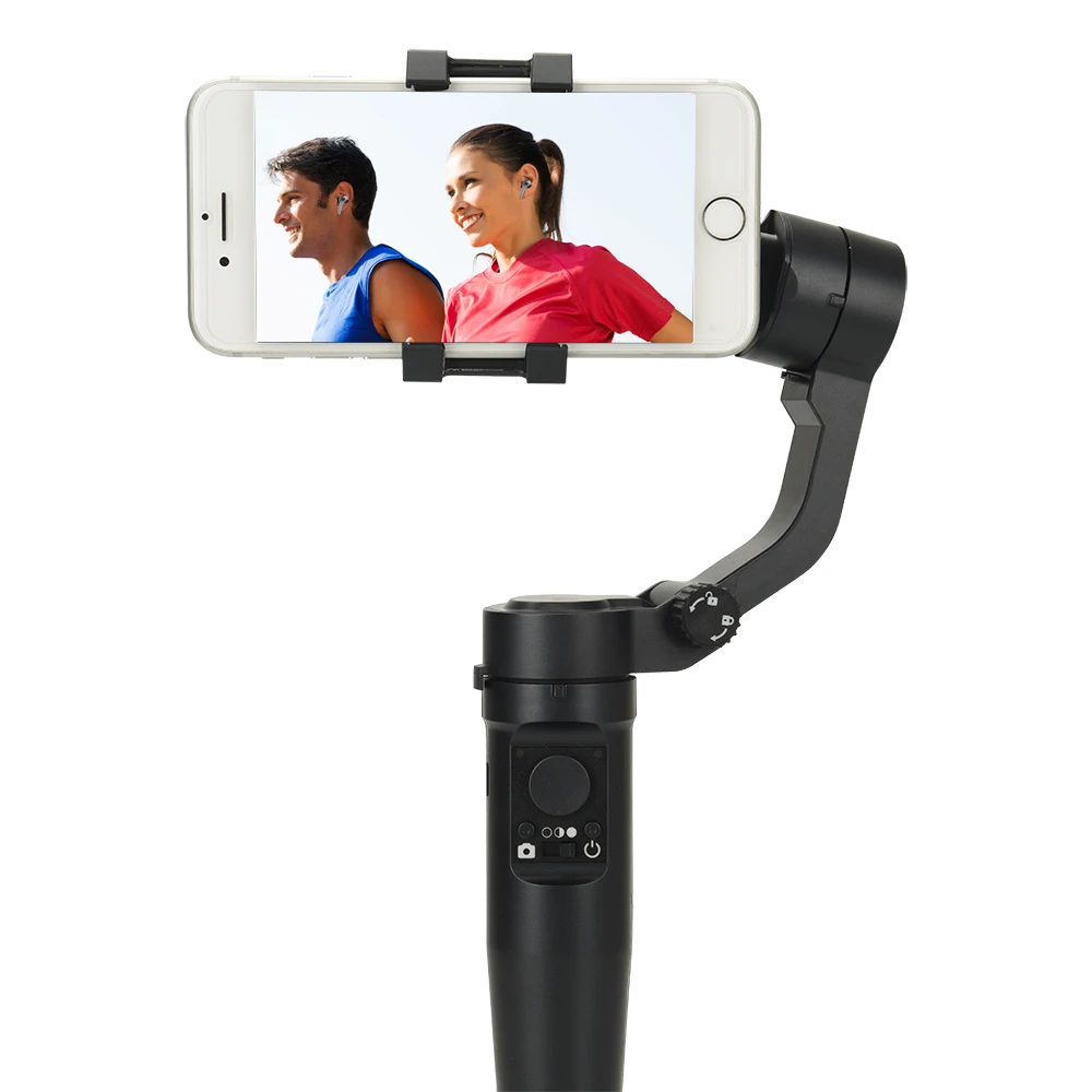 

Mini 3-Axis Handheld Gimbal Stabilizer Face Tracking Foldable Auto adjustment suitable For Mobile Phone tripod stand stabilizer, Black