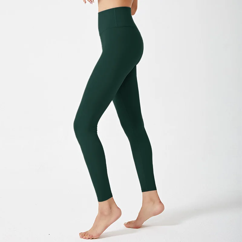 

2021 NEW 75% Nylon 25% Spandex Women Workout Fitness Gym Wear Clothes Nude Feel Yoga Pants Leggings With Pockets, 7 colors