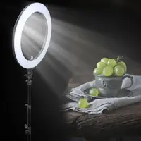 

Amazon Hot Sale Zomei 18 inches 2700-5500K Dimmable photographic lighting circle ring light lamp Live shooting studio makeup