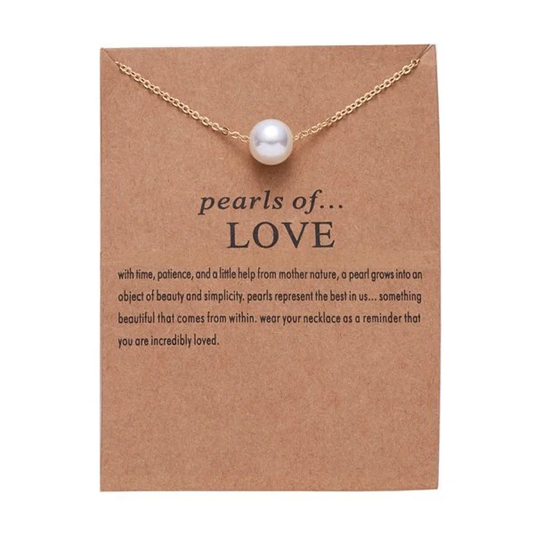 

Women Dragonfly Elephant Owl Pearl Gold Chain Animal Pendant Necklace with Message Card
