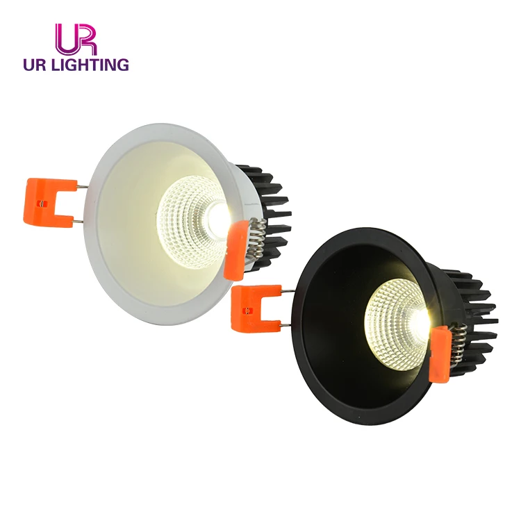 Low price home round black aluminum housing 7W COB ceiling LED spotlight