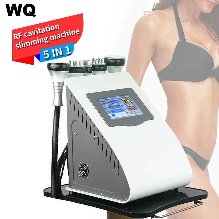 

2021 Hot Selling Household Ultrasonic 40khz Cavitation Vacuum Slimming Machine with 5 IN 1 Radio frequency lipo laser