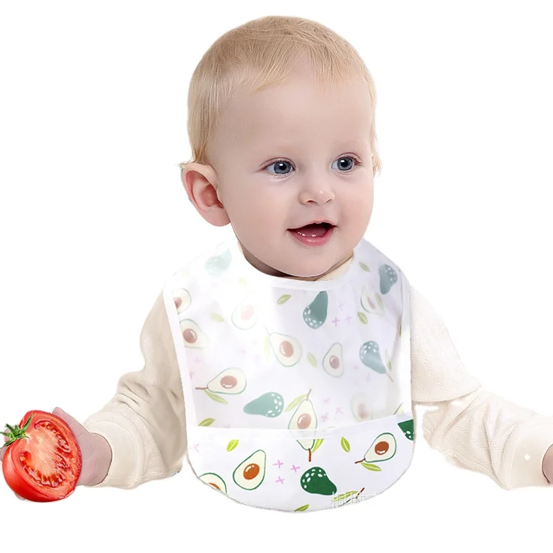 

Combed cotton eating bib EVA bib eating clothes waterproof towel cartoon wash-free bib waterproof back dressing