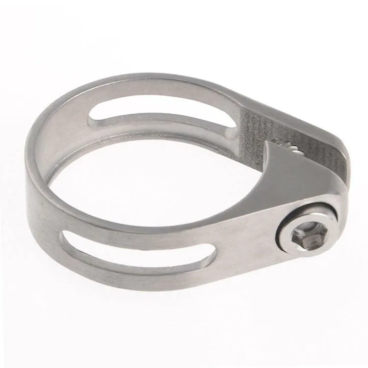 

factory price 31.8mm 34.9mm titanium seat post clamp seat collar bike parts, Silver