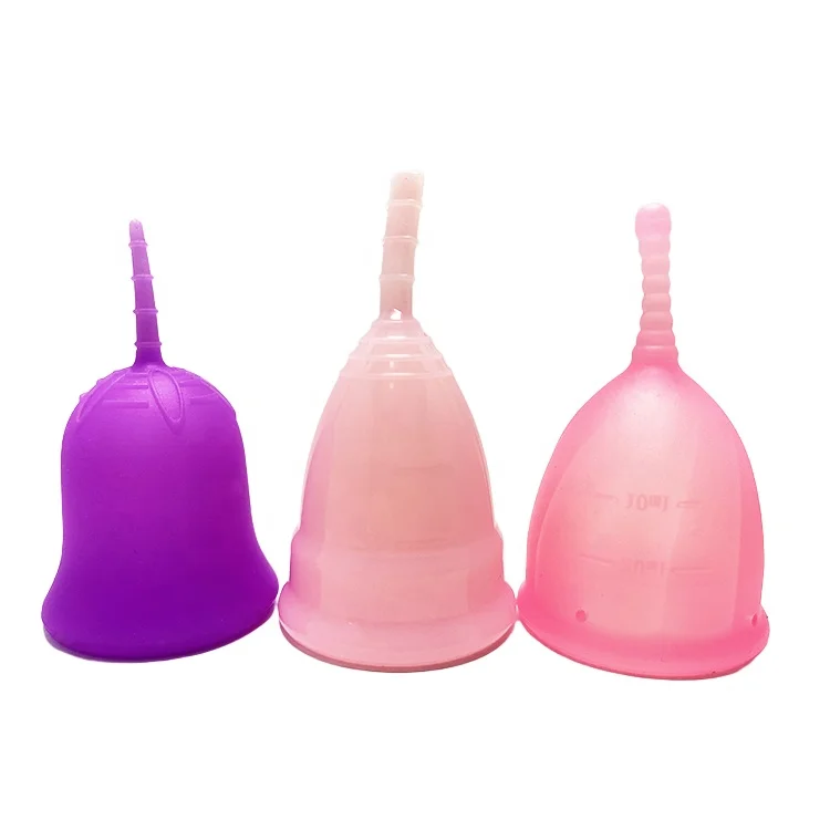 

100% Medical Silicone Medical Grade Cup Menstrual for Sale, Purple /blue/ pink/transparent/customized color