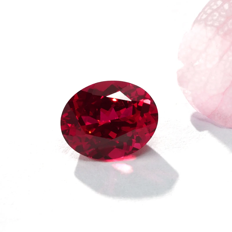 Popular Ring Stone Blood Red Ruby 3*5mm-13*18mm  0.2-18ct Oval Cut Lab Grown Ruby