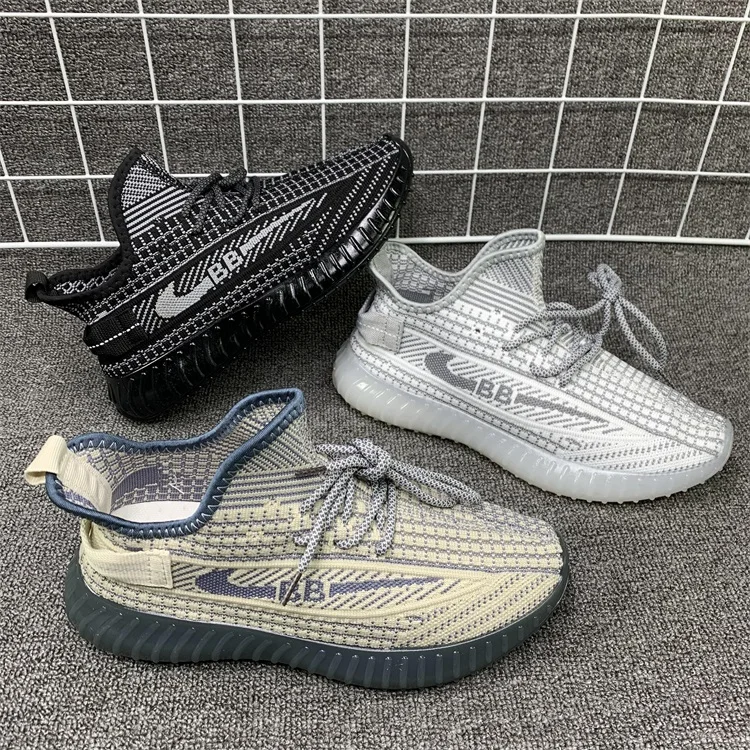 

H206 manufacturers' latest fashion knitted men's sports fly knit sneaker casual sneakers shoes