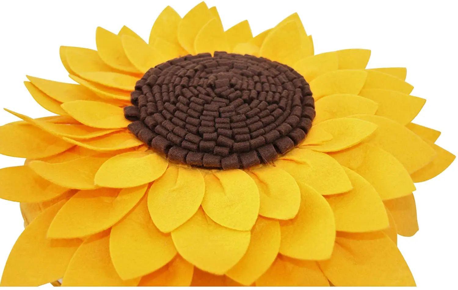 round sunflower pillow