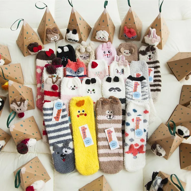

Custom Fuzzy Christmas Socks Women Winter Socks Warm Fuzzy Casual Socks Holiday Gifts