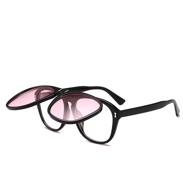 

High quality 2021 Fashion Pilot Style Sunshade highend sunglass Flip Up Clamshell uv400 ce cat.3 Brand Design SunGlasses