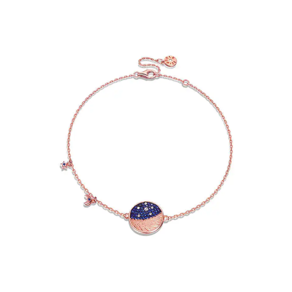 

Customized Simple Irregular Round Bracelets Jewelry Cz 925 Sterling Silver 18K Rope Gold Plated Bracelets For Women
