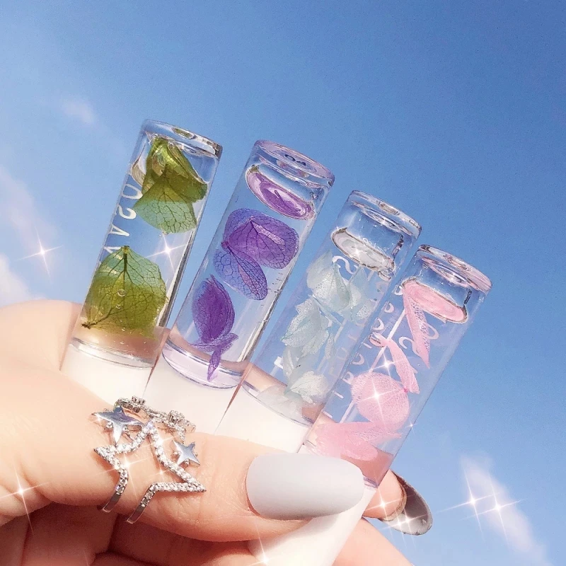 

New Transparent Lip Gloss Clear Oil Sexy Cute Fruit Flower Roll-on Lip Balm colorless moisturizing toot lip