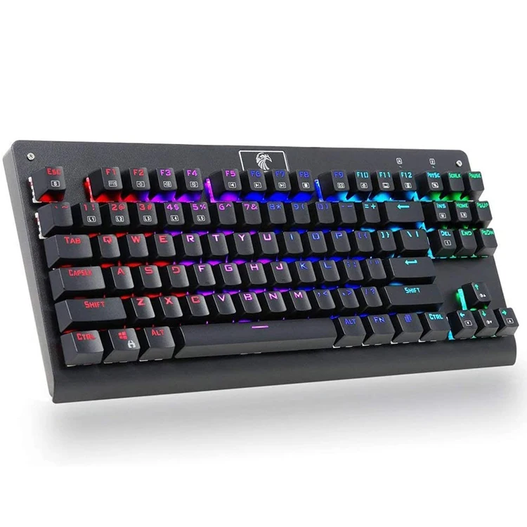 

Z-77 87keys mechanical gaming ERGONOMICS keyboard for PC gaming desktop LED mechanical Waterproof gaming keyboard, Customized color