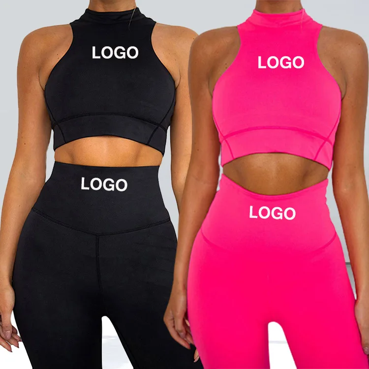 

2020 Women Two Piece Sports Set Workout Sets Gym Clothing Sports Wear Set Clothing Sport Wear Woman Gym Yoga Suit Women
