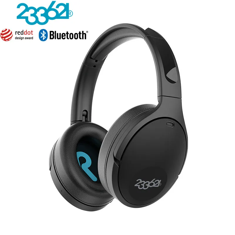 

HUSH- High-end Brand Comfort -35dB Noise Cancelling Bluetooth Wireless Over Ear Headphones with Built in Microphone earphones