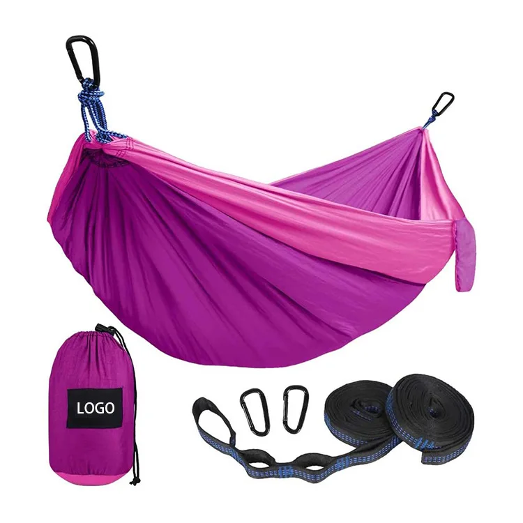 

Manufacturer LOW MOQ Fast Delivery Custom Double and Single Travel Lightweight Camping Hammock Outdoors, Customized color