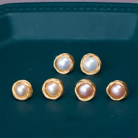 

Factory Wholesale High Quality 925 Sliver Gold Color Handmade Freshwater Pearl Earring With Low Price