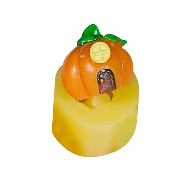 

Halloween pumpkin shape silicone straw topper mold for straw, Yellow