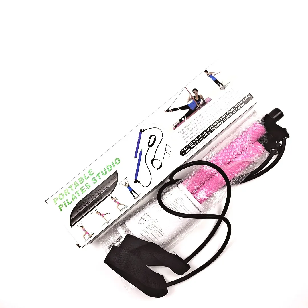 

Portable Fitness Stick Bodybuilding Yoga Elastic Band Exercise Workout Reformer Pilates