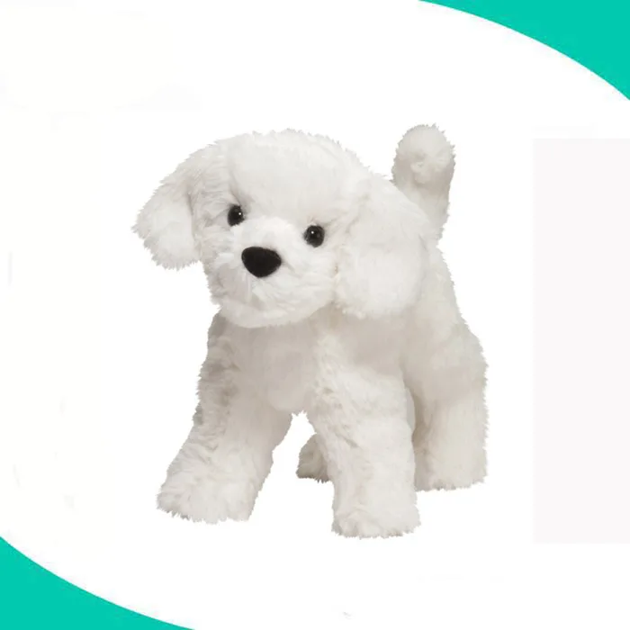 small white dog stuffed animal