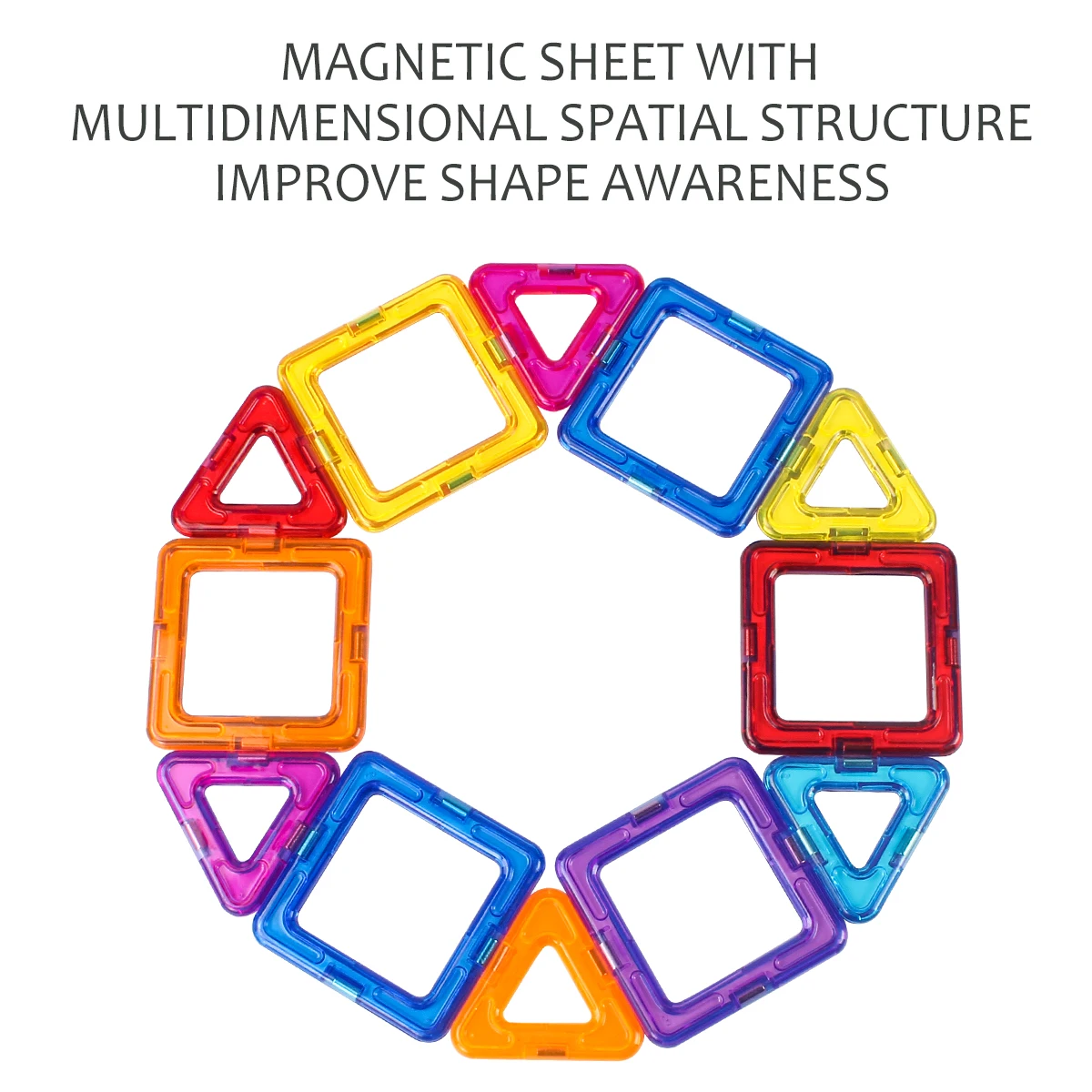 
Amazon Hot Selling 84pcs Magnet Building Tiles Magnetic Building Block Sets Diy Construction Magnetic Toys 